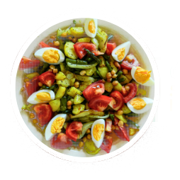 Spicy Cucumber Salad with Boiled Egg
