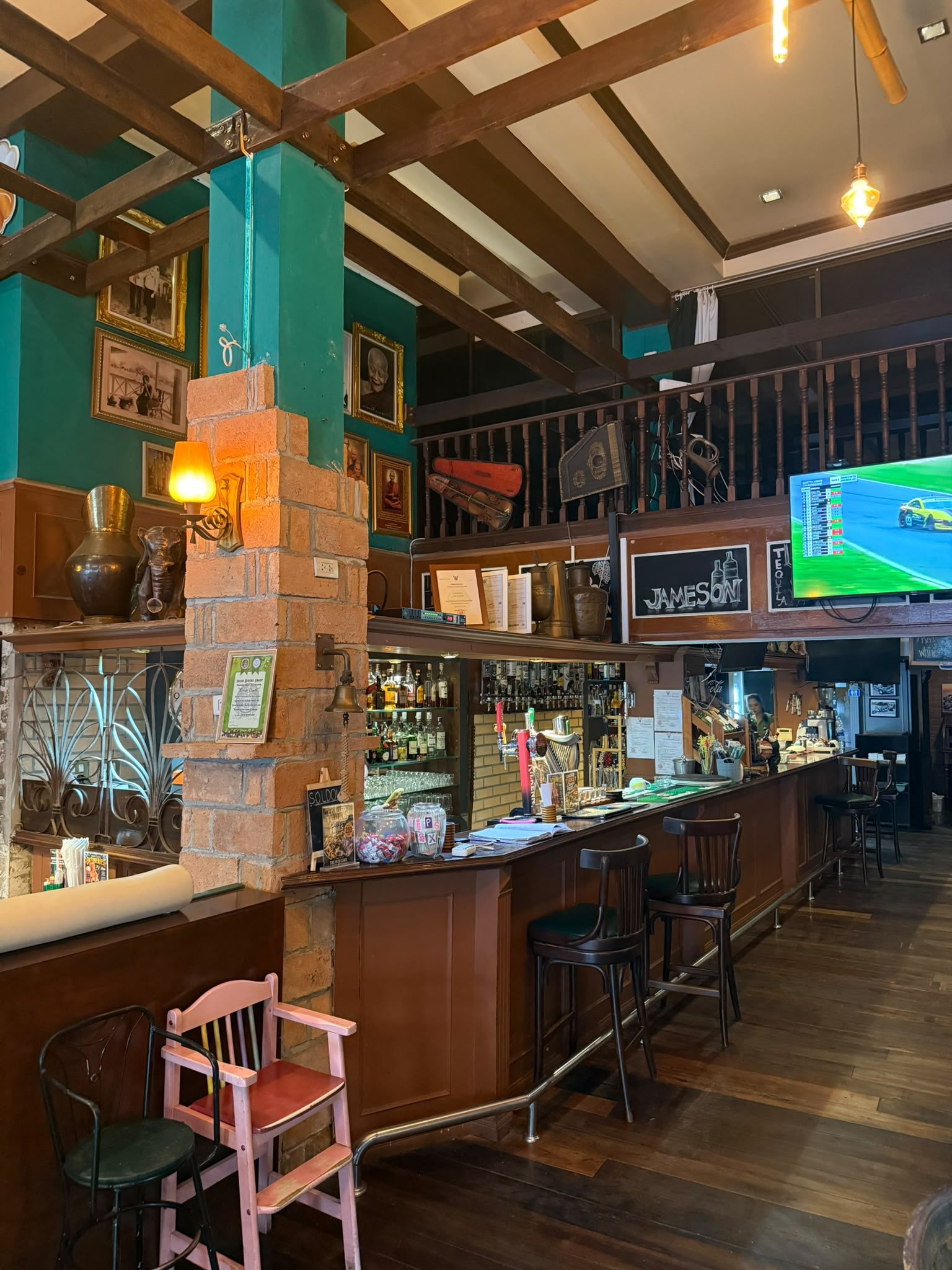 The Irish Clock bar and seating