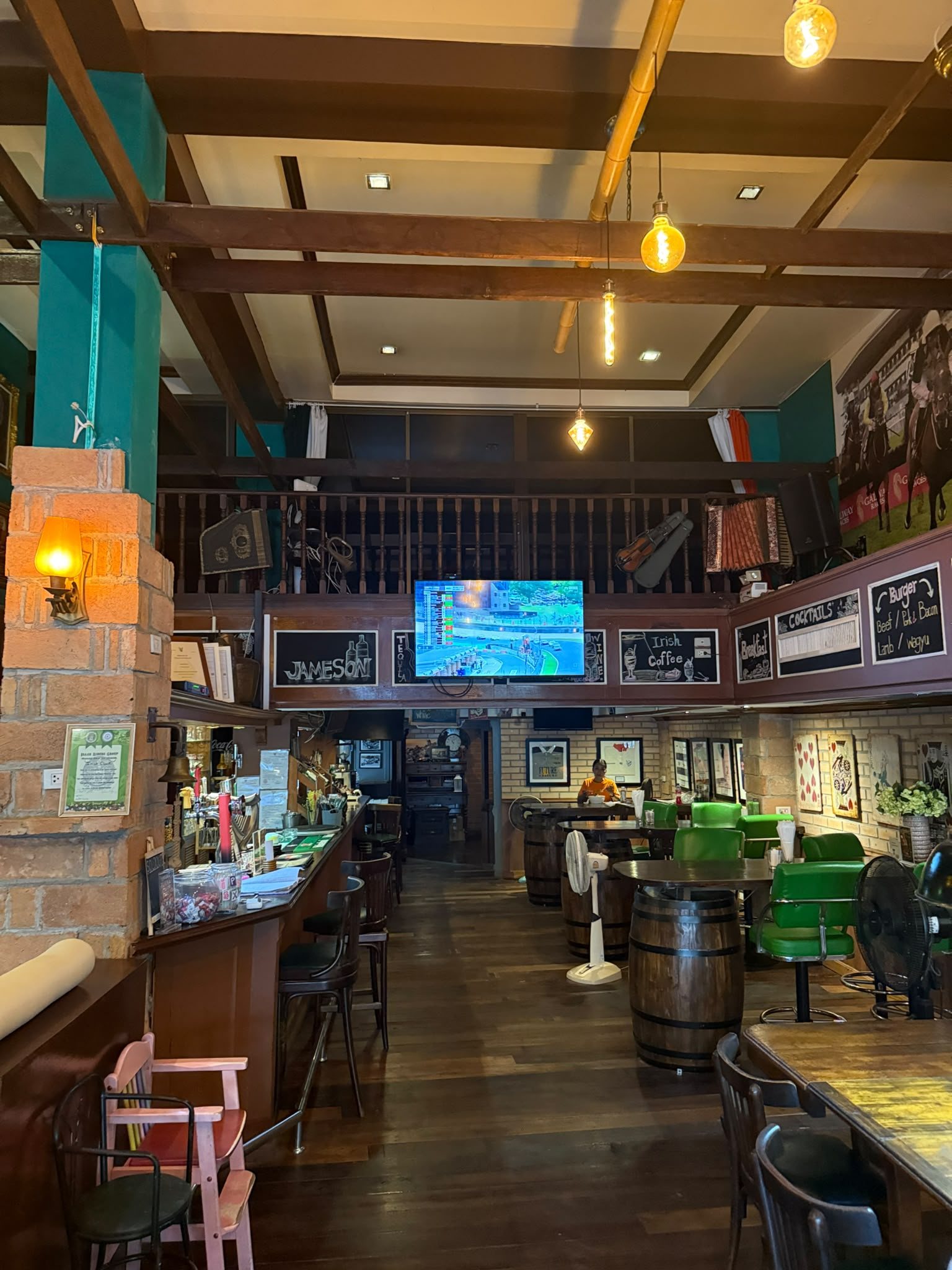 The Irish Clock dining area